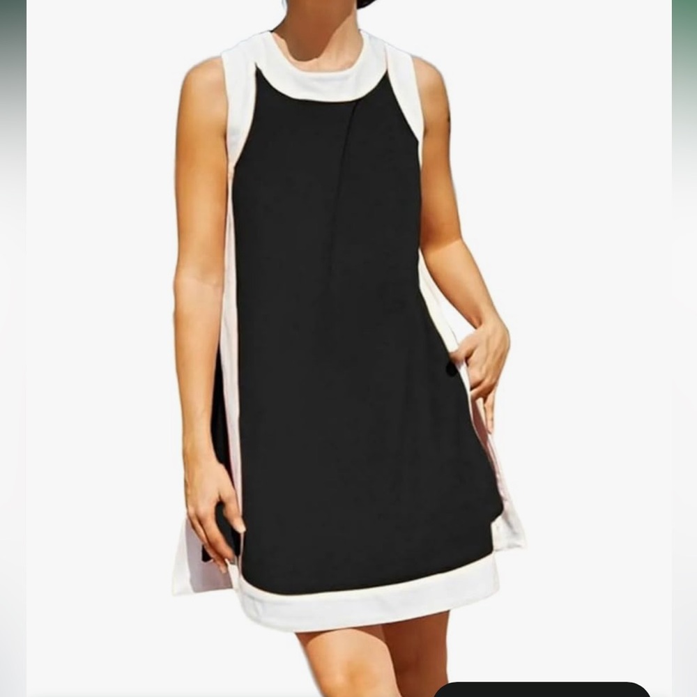 Black and White Two Piece Dress
